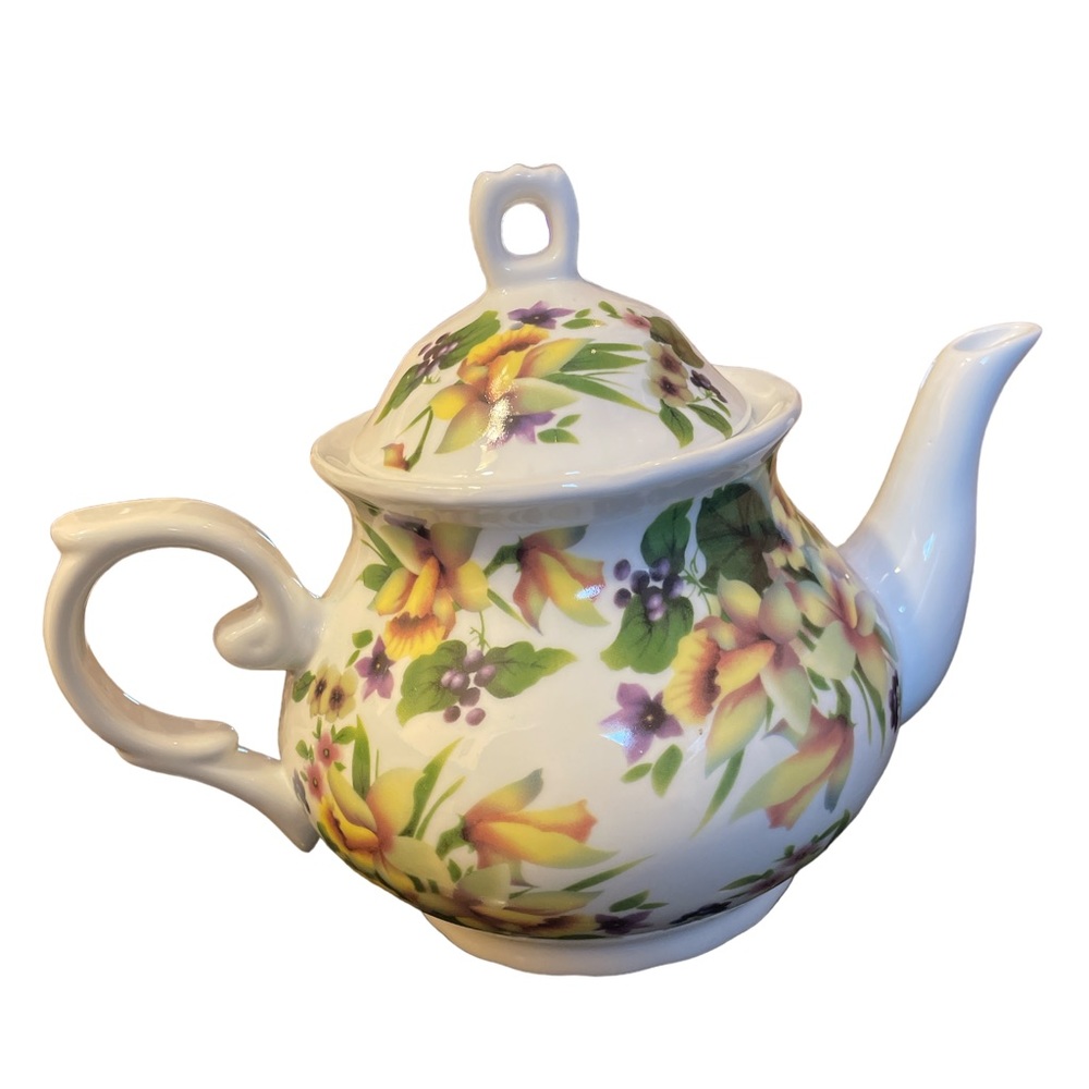 F.T.D.A. Vintage Porcelain English Tea Pot 1988